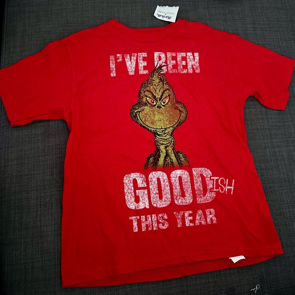 Toddler Short Sleeve T-Shirt, Grinch, “I’ve been goodish this year”